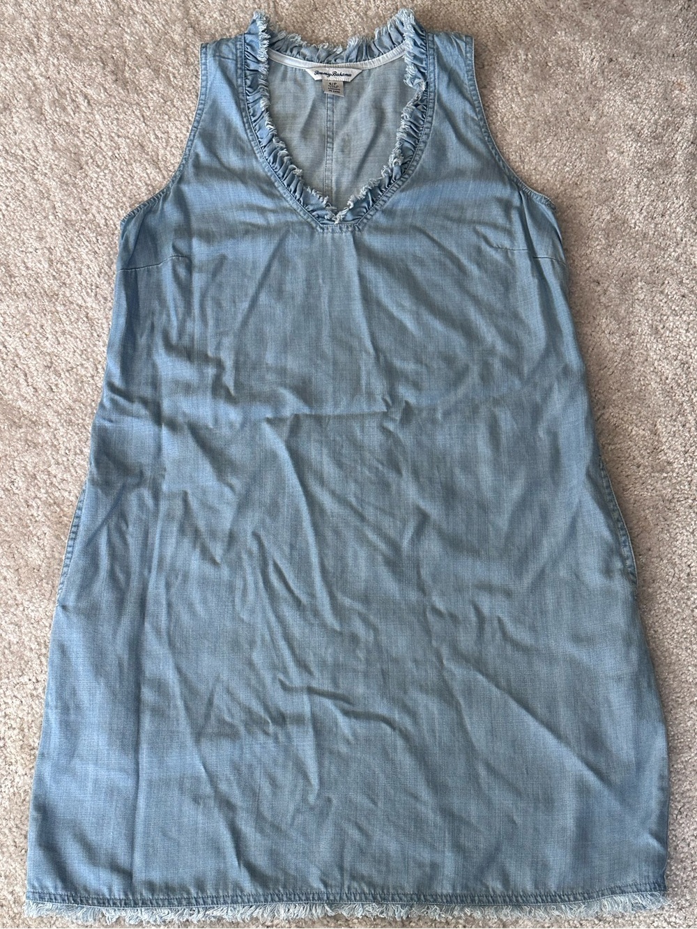 Tommy Bahama - Chambray Ruffle Shift Dress